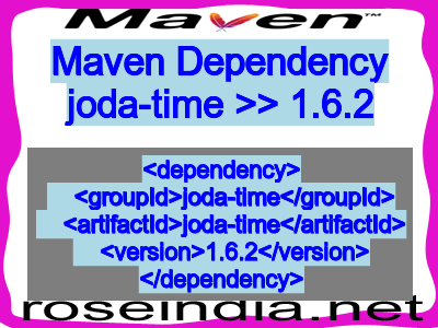 Maven dependency of joda-time version 1.6.2