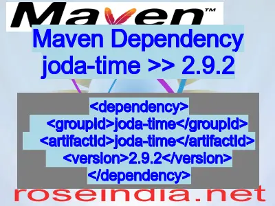 Maven dependency of joda-time version 2.9.2