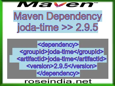 Maven dependency of joda-time version 2.9.5