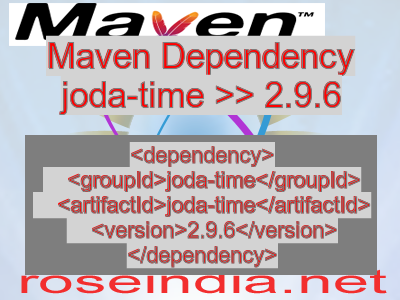 Maven dependency of joda-time version 2.9.6