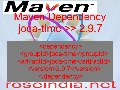 Maven dependency of joda-time version 2.9.7