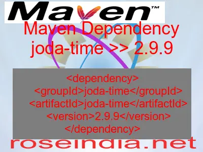Maven dependency of joda-time version 2.9.9