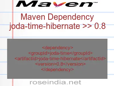 Maven dependency of joda-time-hibernate version 0.8
