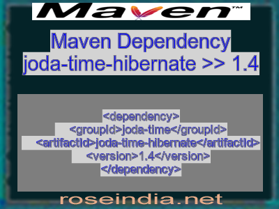 Maven dependency of joda-time-hibernate version 1.4