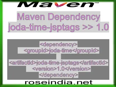 Maven dependency of joda-time-jsptags version 1.0