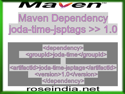 Maven dependency of joda-time-jsptags version 1.0
