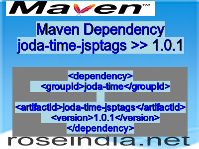 Maven dependency of joda-time-jsptags version 1.0.1