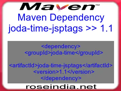 Maven dependency of joda-time-jsptags version 1.1