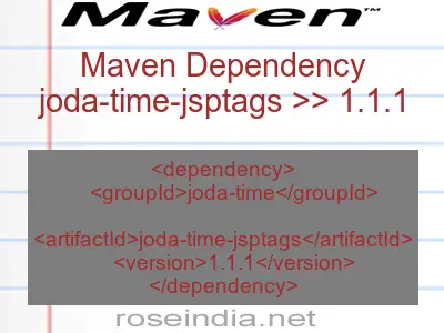 Maven dependency of joda-time-jsptags version 1.1.1
