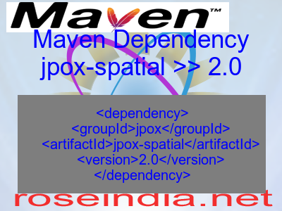 Maven dependency of jpox-spatial version 2.0