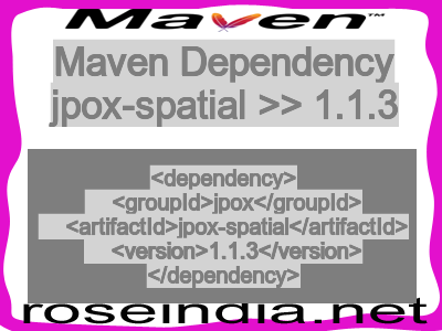 Maven dependency of jpox-spatial version 1.1.3