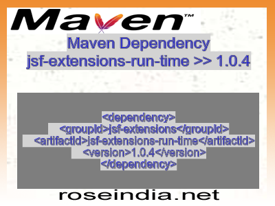 Maven dependency of jsf-extensions-run-time version 1.0.4
