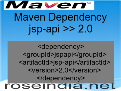 Maven dependency of jsp-api version 2.0