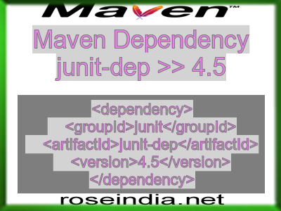 Maven dependency of junit-dep version 4.5