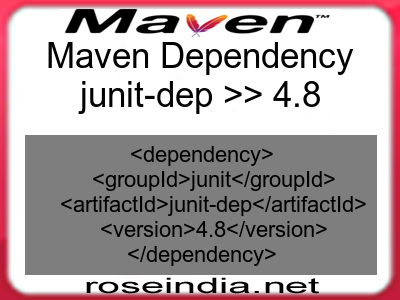 Maven dependency of junit-dep version 4.8