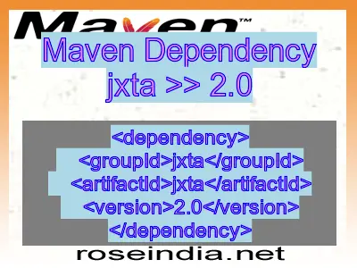 Maven dependency of jxta version 2.0
