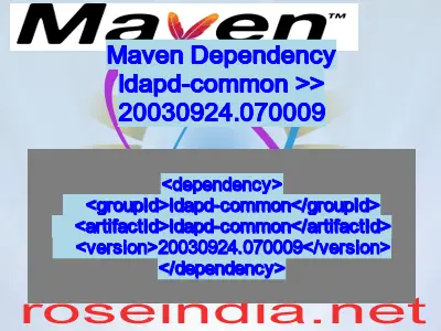 Maven dependency of ldapd-common version 20030924.070009