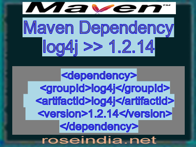 Maven dependency of log4j version 1.2.14