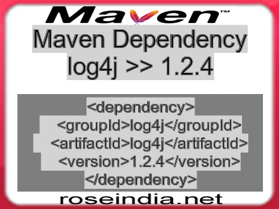 Maven dependency of log4j version 1.2.4