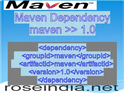 Maven dependency of maven version 1.0