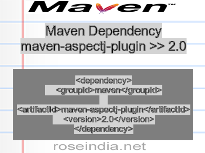 Maven dependency of maven-aspectj-plugin version 2.0