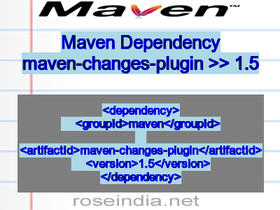 Maven dependency of maven-changes-plugin version 1.5