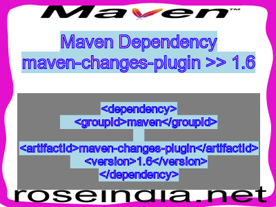 Maven dependency of maven-changes-plugin version 1.6