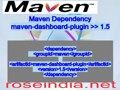 Maven dependency of maven-dashboard-plugin version 1.5