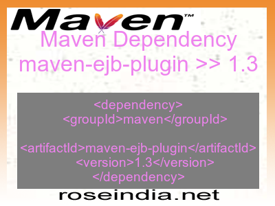 Maven dependency of maven-ejb-plugin version 1.3