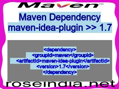 Maven dependency of maven-idea-plugin version 1.7
