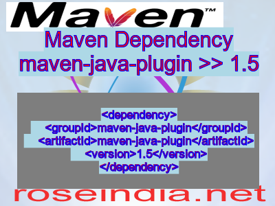 Maven dependency of maven-java-plugin version 1.5