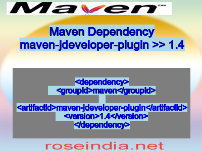 Maven dependency of maven-jdeveloper-plugin version 1.4