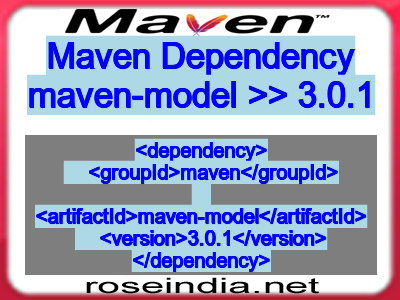 Maven dependency of maven-model version 3.0.1
