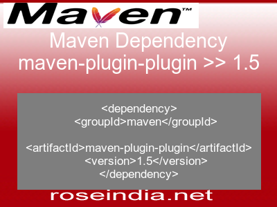 Maven dependency of maven-plugin-plugin version 1.5