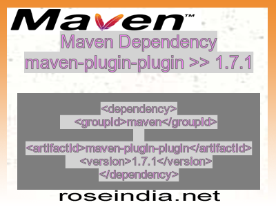 Maven dependency of maven-plugin-plugin version 1.7.1