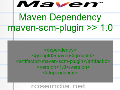 Maven dependency of maven-scm-plugin version 1.0