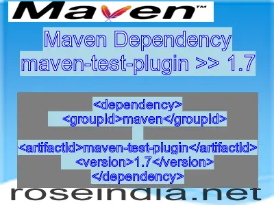 Maven dependency of maven-test-plugin version 1.7