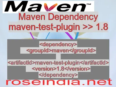 Maven dependency of maven-test-plugin version 1.8