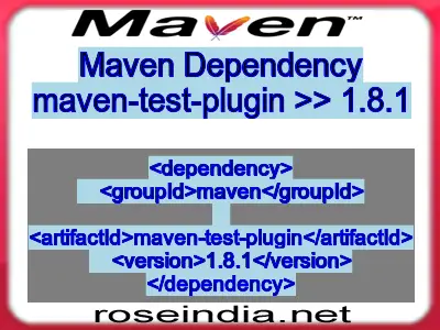 Maven dependency of maven-test-plugin version 1.8.1