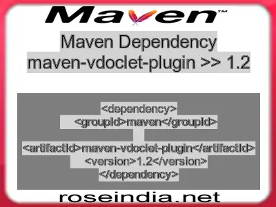 Maven dependency of maven-vdoclet-plugin version 1.2