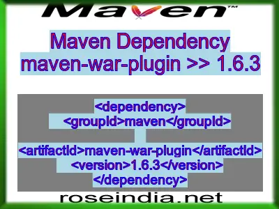 Maven dependency of maven-war-plugin version 1.6.3