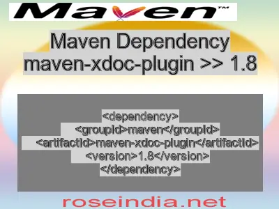 Maven dependency of maven-xdoc-plugin version 1.8