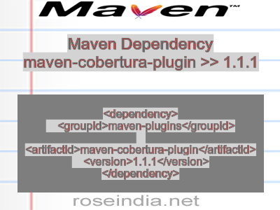 Maven dependency of maven-cobertura-plugin version 1.1.1