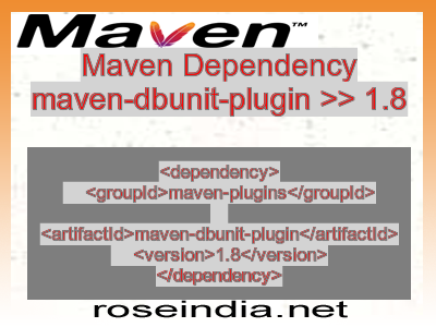 Maven dependency of maven-dbunit-plugin version 1.8