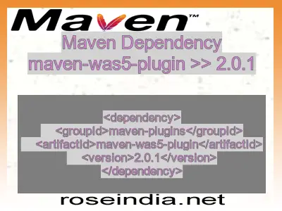 Maven dependency of maven-was5-plugin version 2.0.1