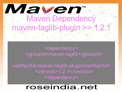 Maven dependency of maven-taglib-plugin version 1.2.1