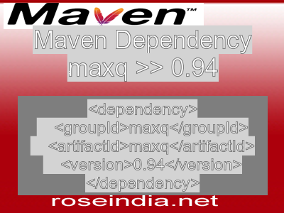Maven dependency of maxq version 0.94