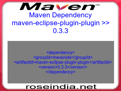 Maven dependency of maven-eclipse-plugin-plugin version 0.3.3