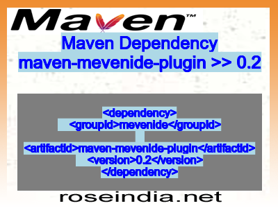 Maven dependency of maven-mevenide-plugin version 0.2