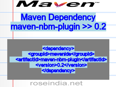 Maven dependency of maven-nbm-plugin version 0.2